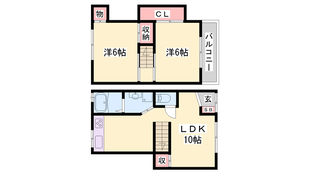 林崎松江海岸駅 徒歩23分 1階の物件間取画像